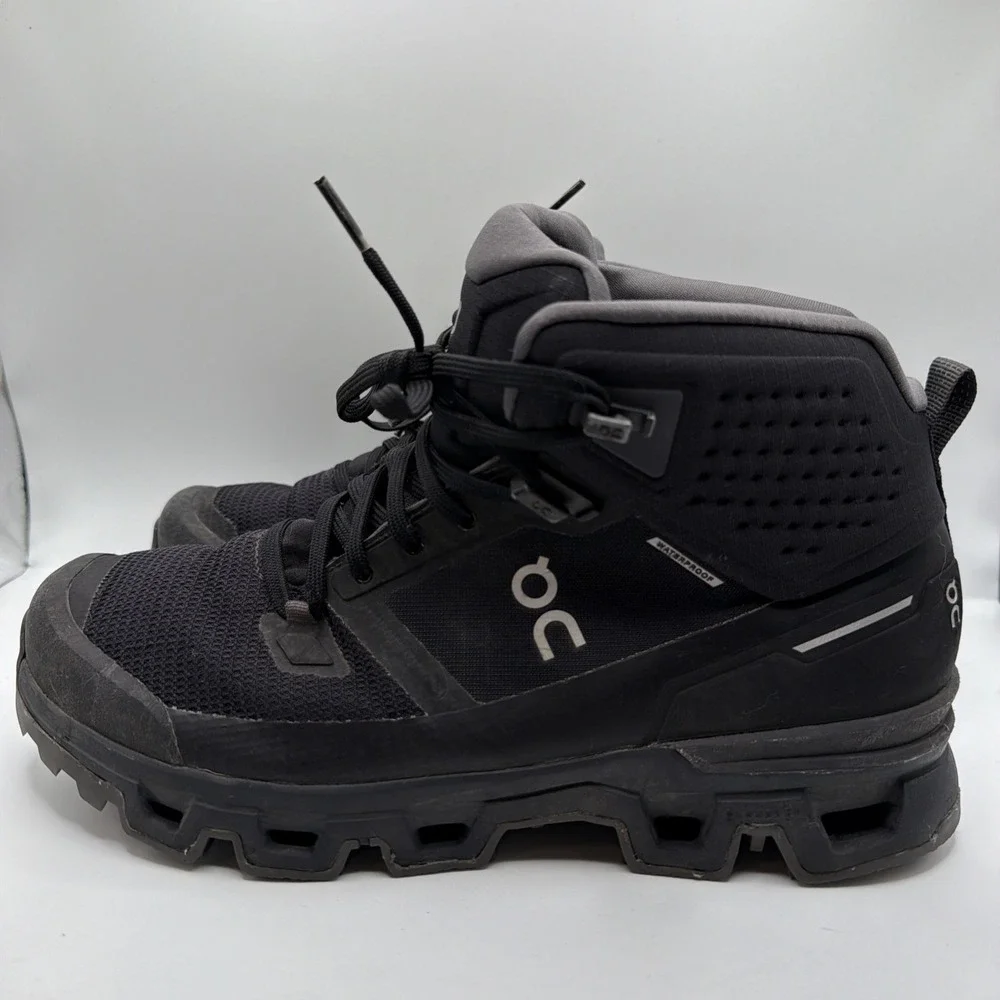 On Running Cloudrock 2 Waterproof Trail Hiking Shoes 'Black/Eclipse' USM8